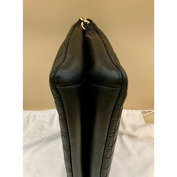 VERSACE Virtus V Bag Black Shoulder Crossbody Clutch Quilted Strap Authentic NEW - Picture 11 of 15